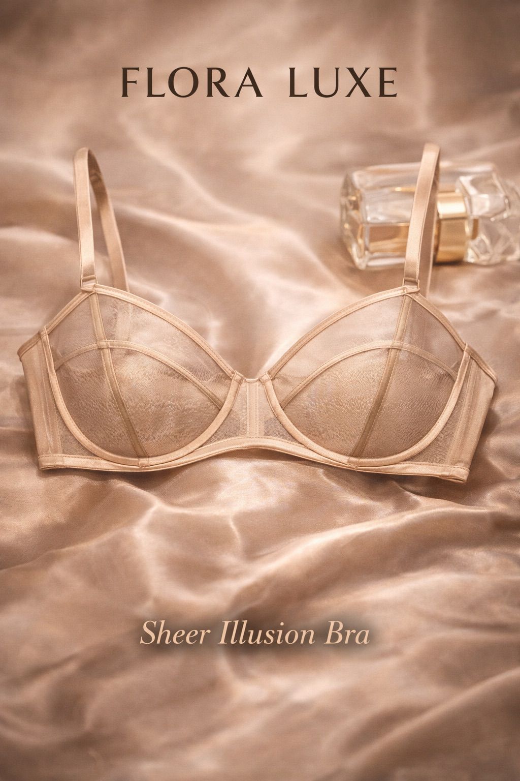 Sheer Illusion Bra — Nude Transparent